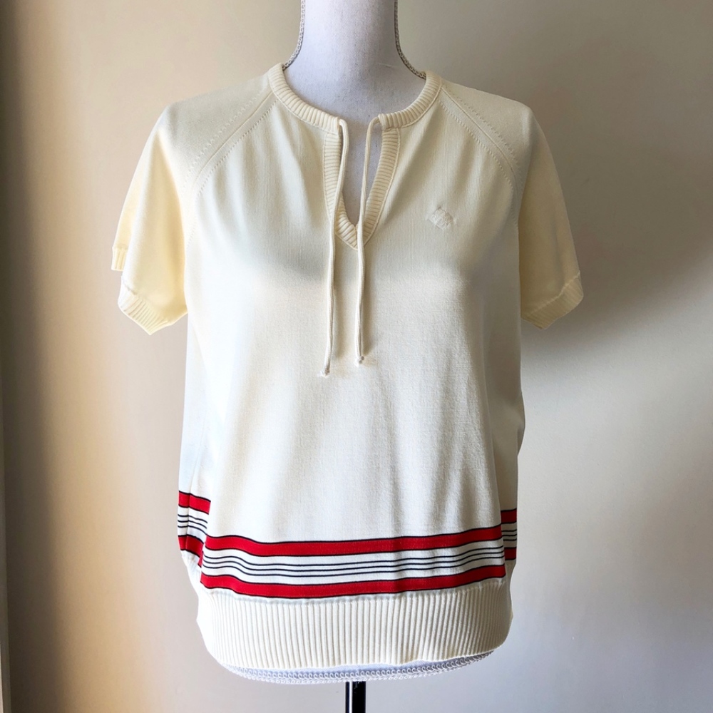 Givenchy Sport Vintage Short Sleeve Ribbed Top